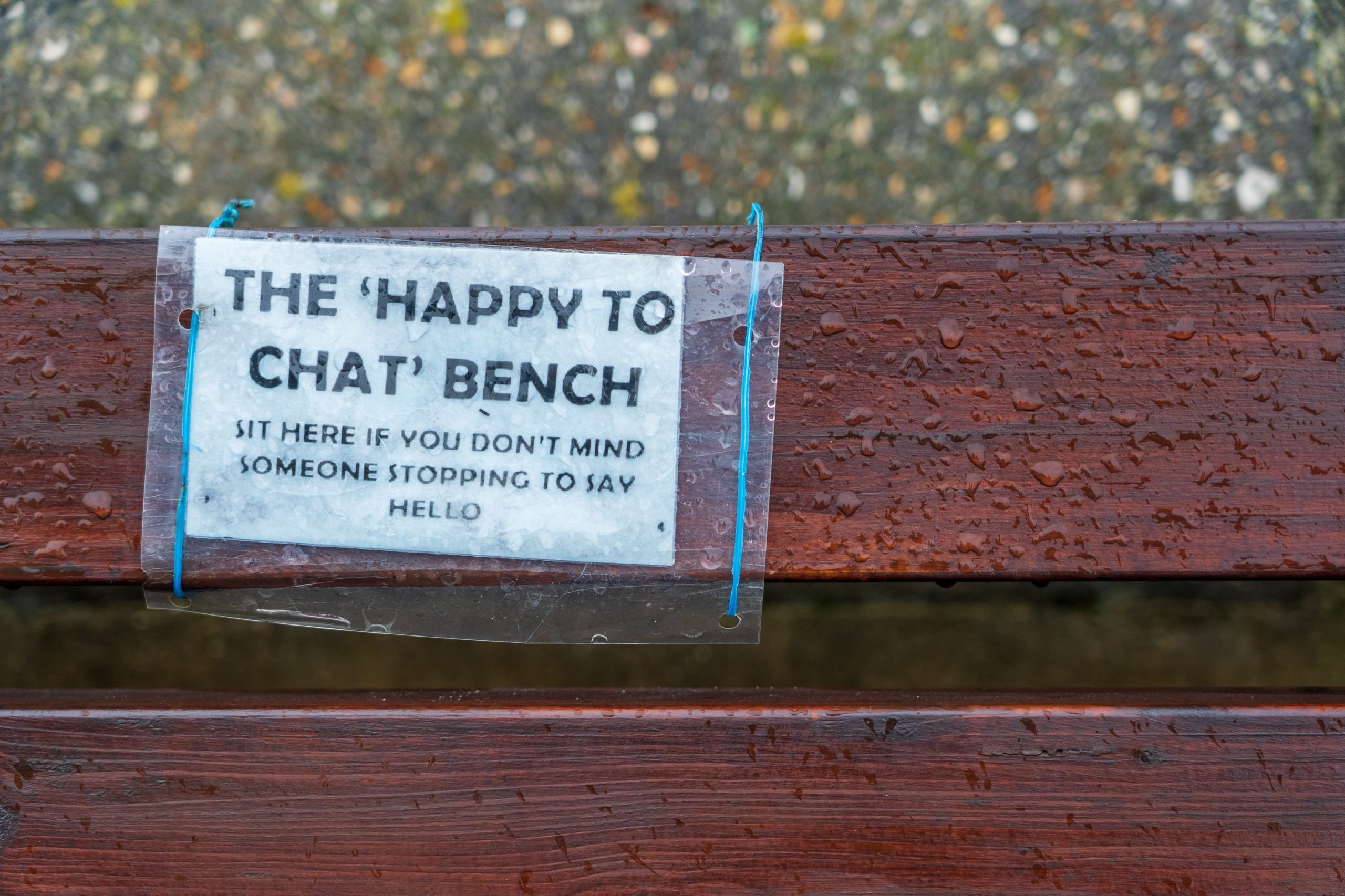 wellbeing bench